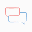 Icon of two Speech Bubbles that symbolize dialogue and consulting